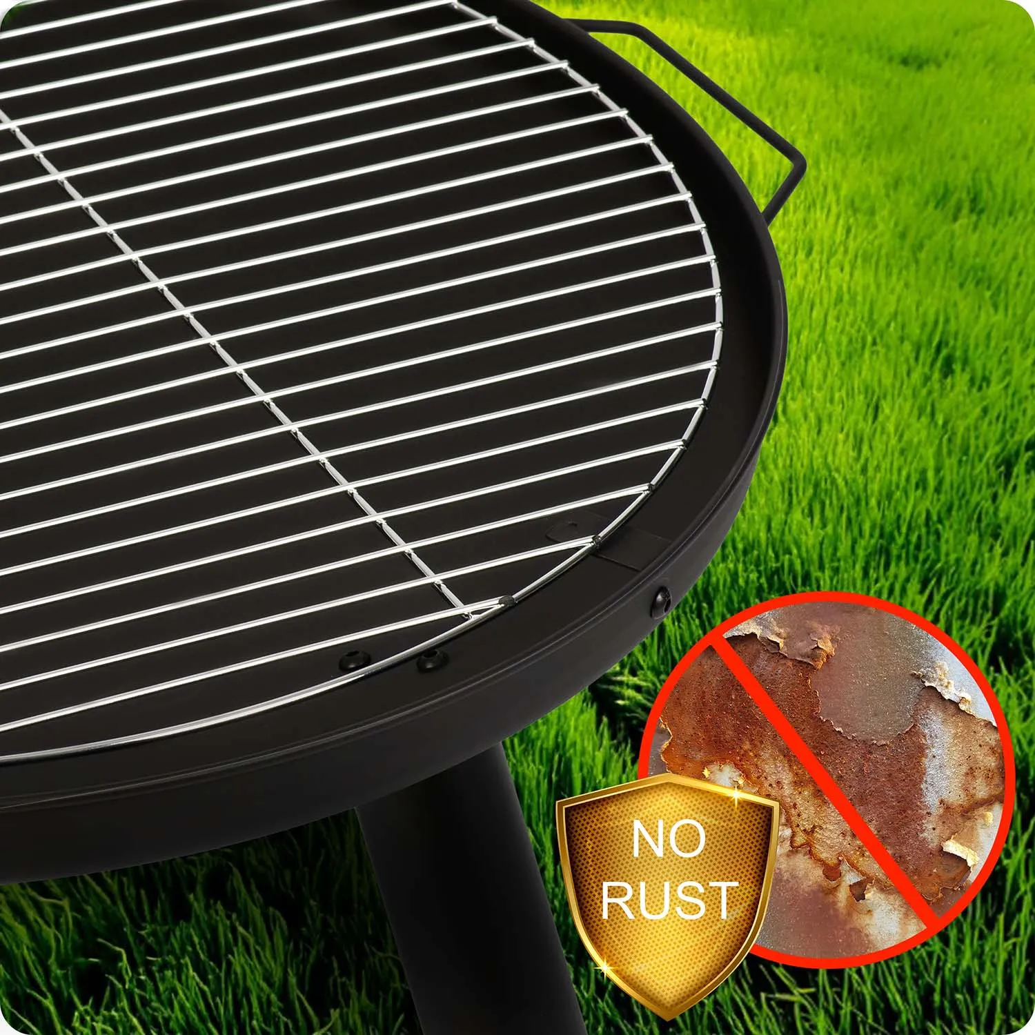 vrtni kamin s rešetkom 60 cm berdsen - slika 6