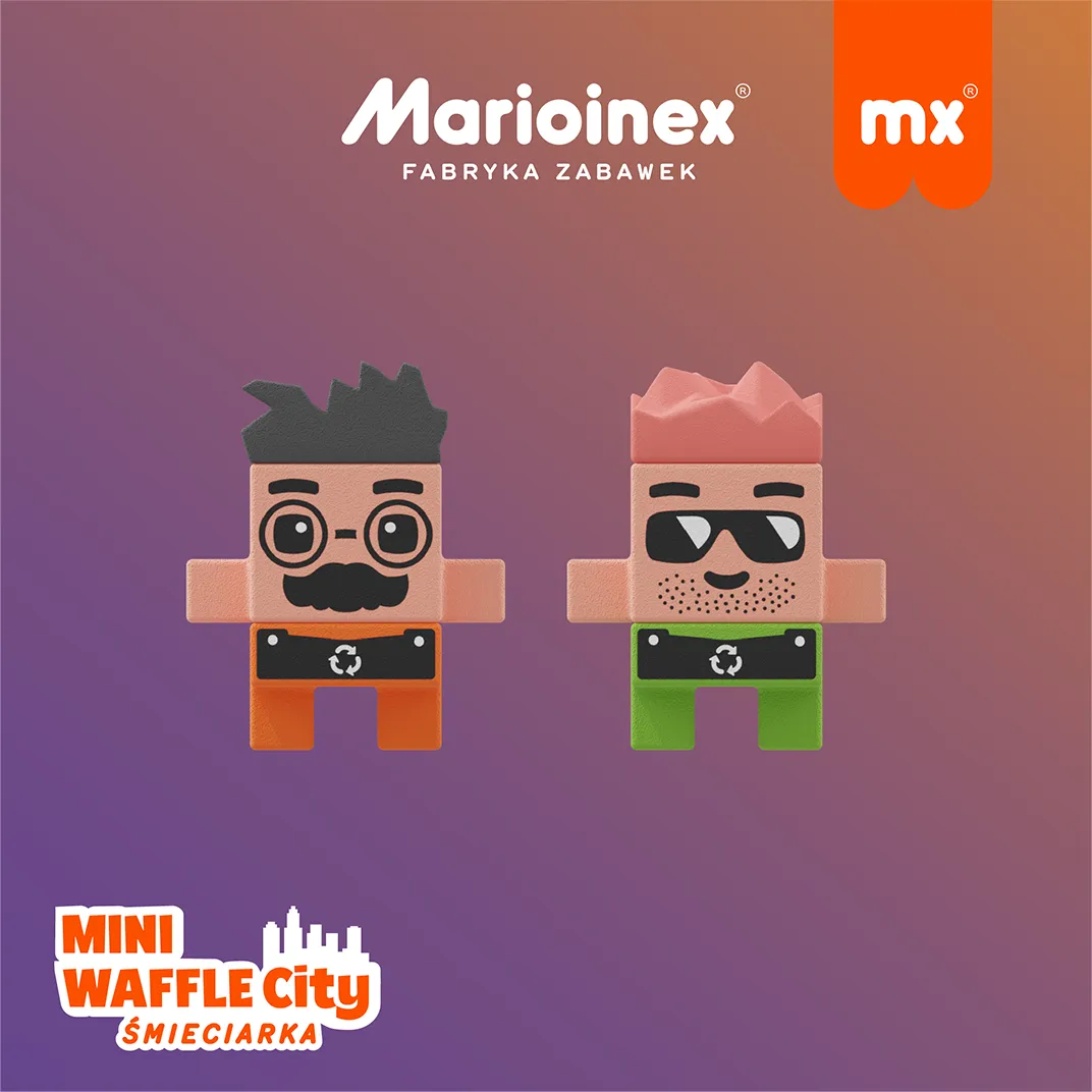 marioinex set waffle kockica kamion za odvoz smeća 148kom. - slika 4