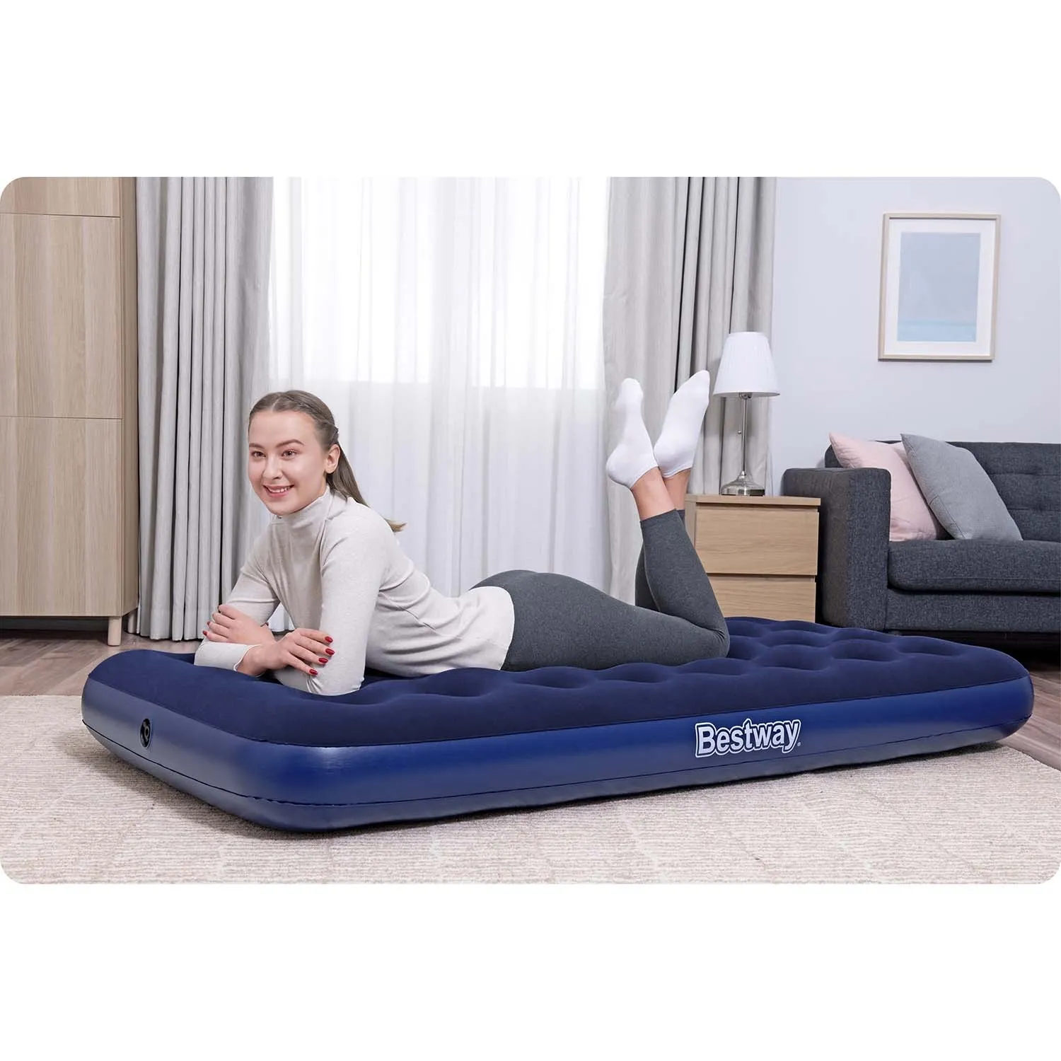 madrac na napuhavanje 188x99x22 cm s klipnom pumpom bestway - slika 7