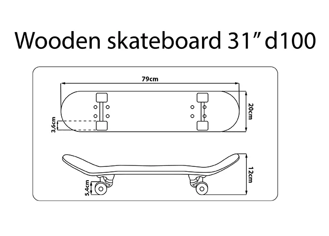 dječji drveni skateboard star wars mandalorian - slika 3