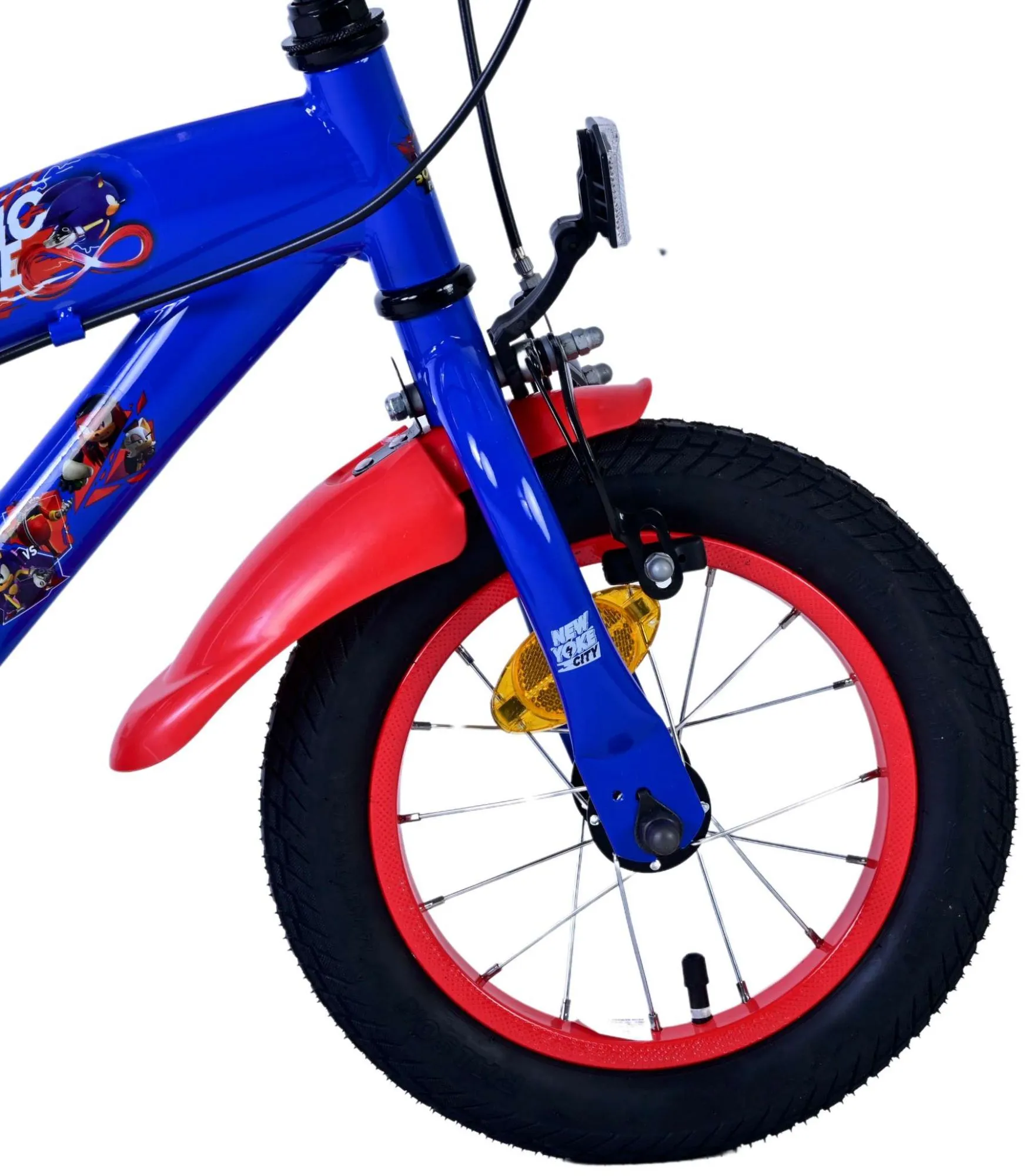 dječji bicikl sonic prime 12" plavo crveni s 2 ručne kočnice - slika 5