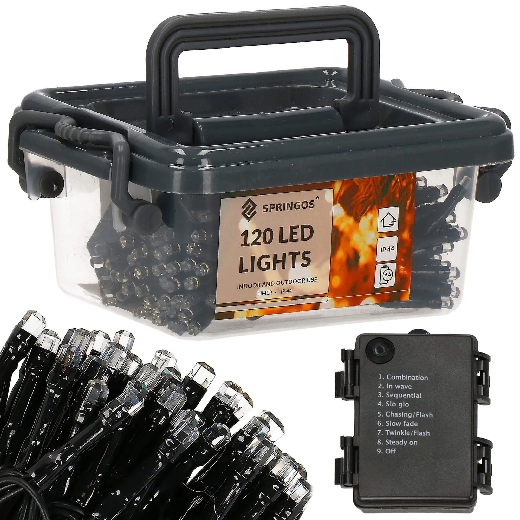 springos set lampica, 120 led, 9 m, hladno bijela - slika 9