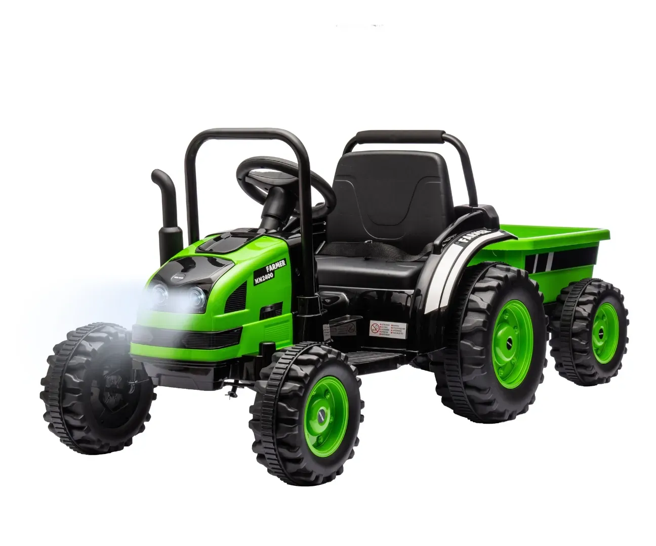 vozilo na akumulator farmer green traktor s prikolicom - slika 2
