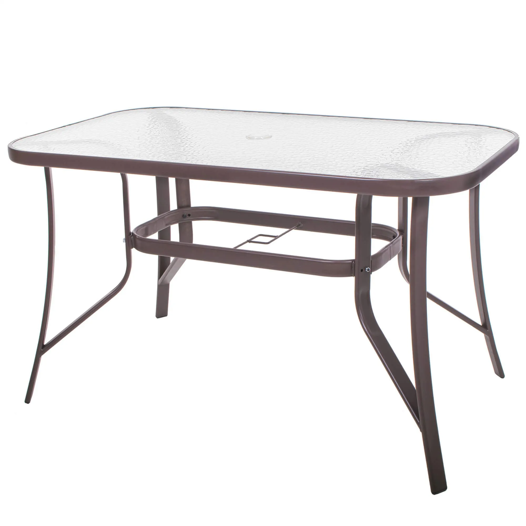 springos stakleni vrtni stol 120 x 70 x 70 cm smeđi - slika 6