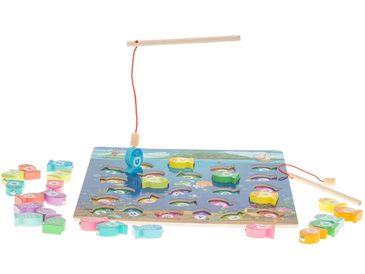 drvena igra pecanje sa montessori magnetom 3u1 - slika 7