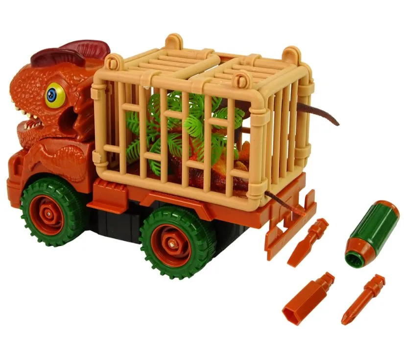 dinosaur kamion transporter narančasti s dodacima - slika 4