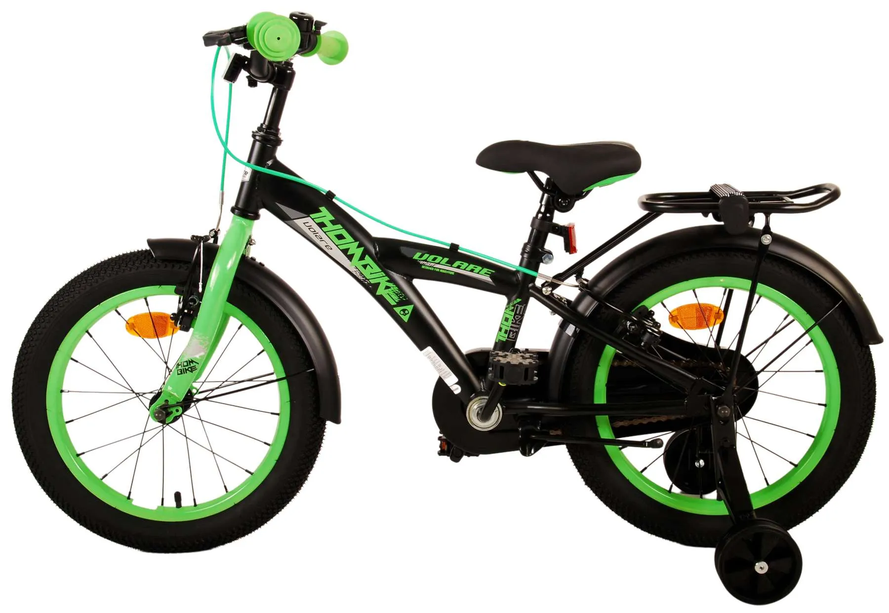 dječji bicikl volare thombike 16" s dvije ručne kočnice crno-zeleni - slika 14