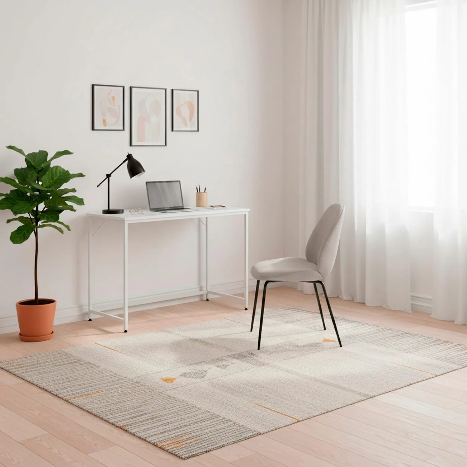 radni stol 100 x 50 x 76 cm bijeli - slika 9