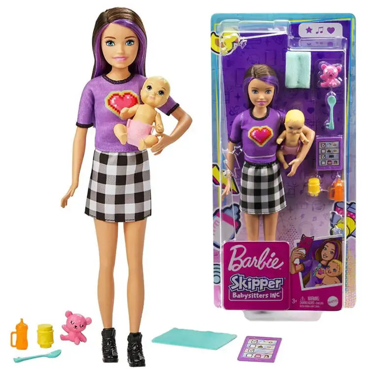 lutka barbie dadilja s bebom i dodacima - slika 2