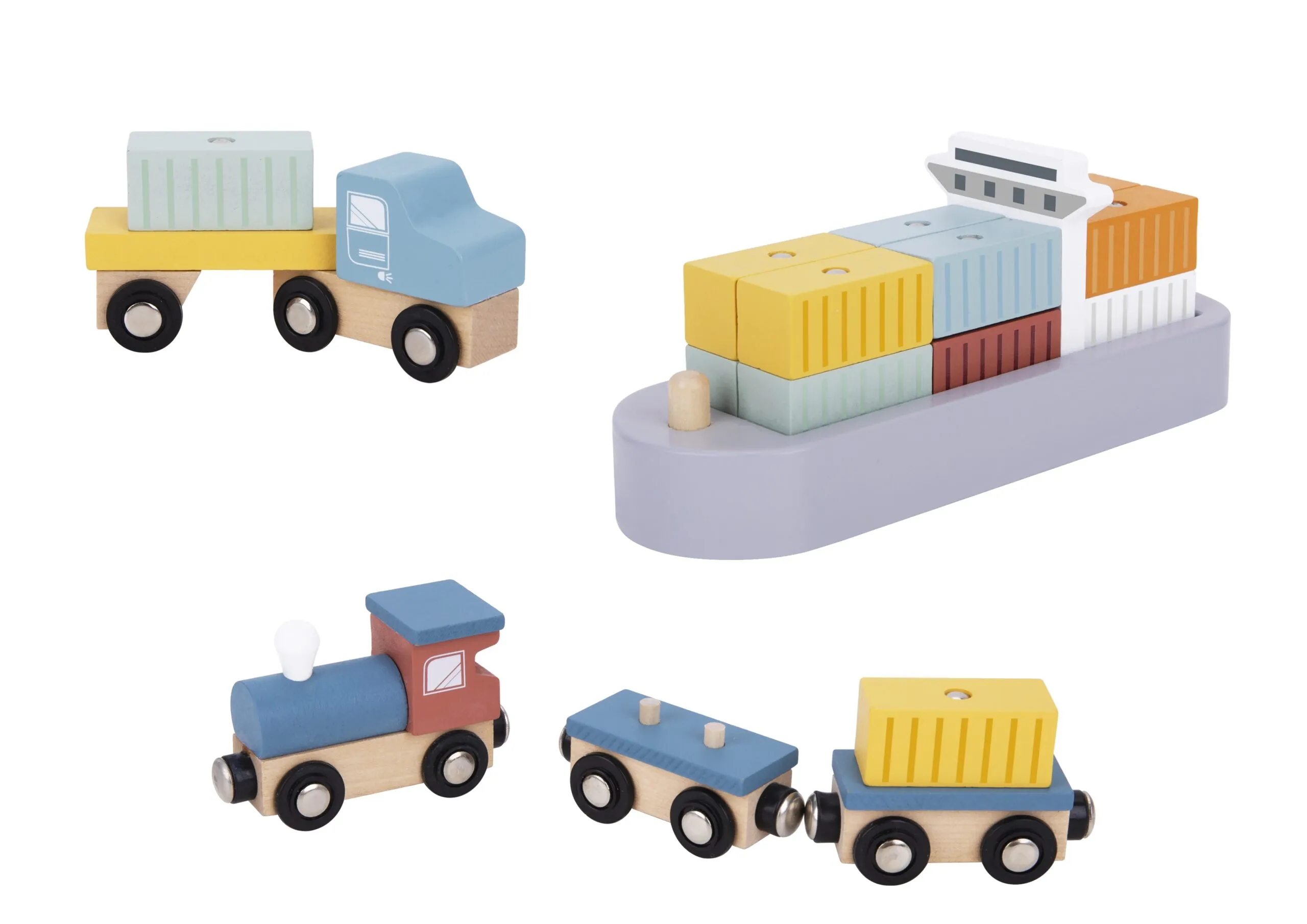 tooky toy set drvene dizalice za morsku luku - slika 10