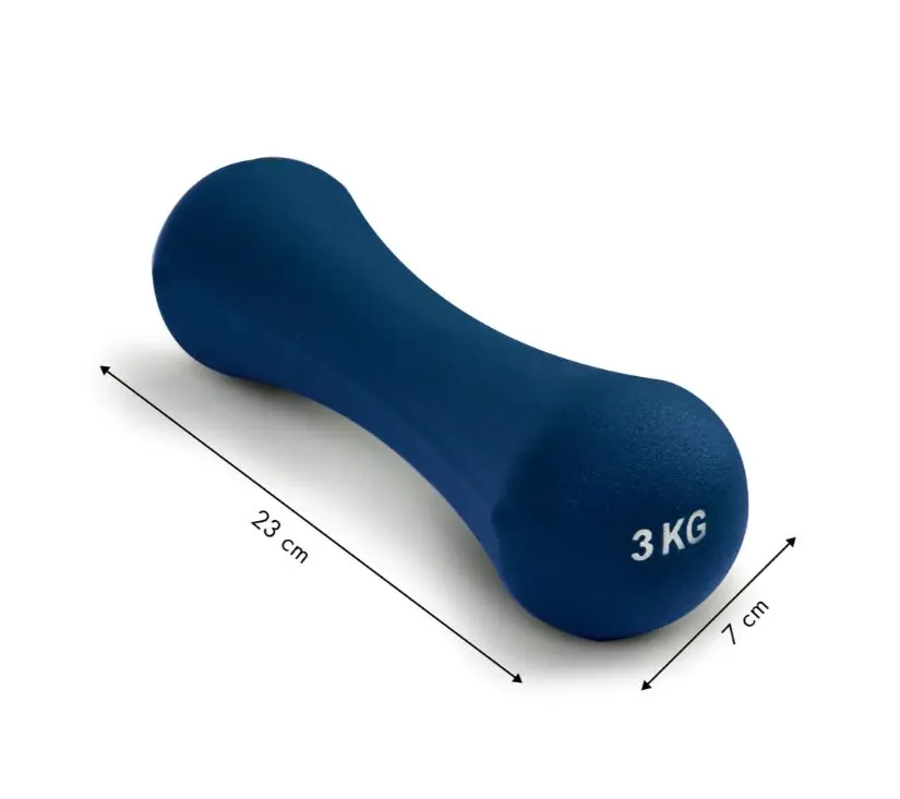 modernhome bučice za vježbanje neopren 2x3kg tamnoplave - slika 3