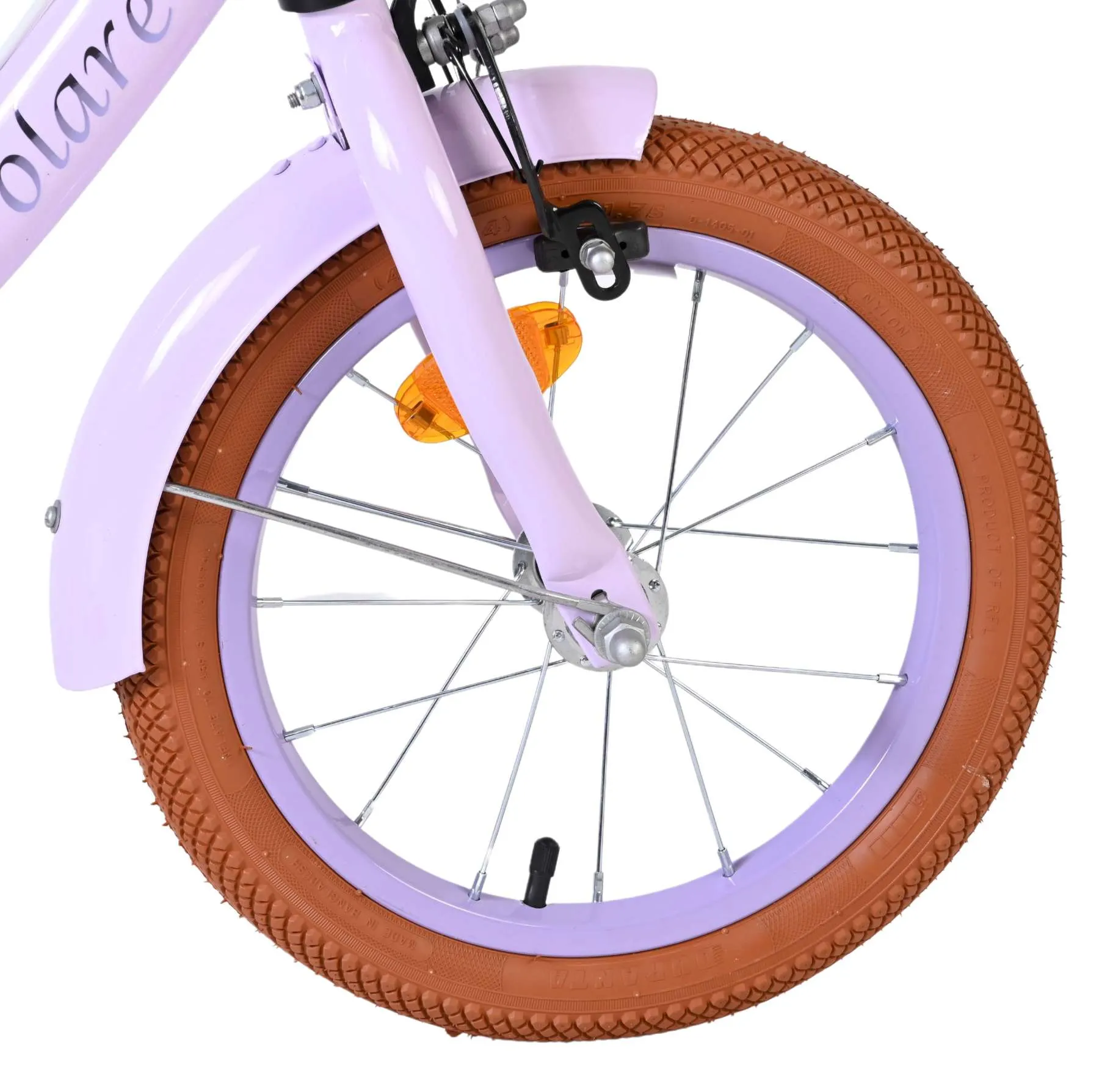 volare dječji bicikl ashley 14″ ljubičaste boje, s dvije ručne kočnice - slika 3