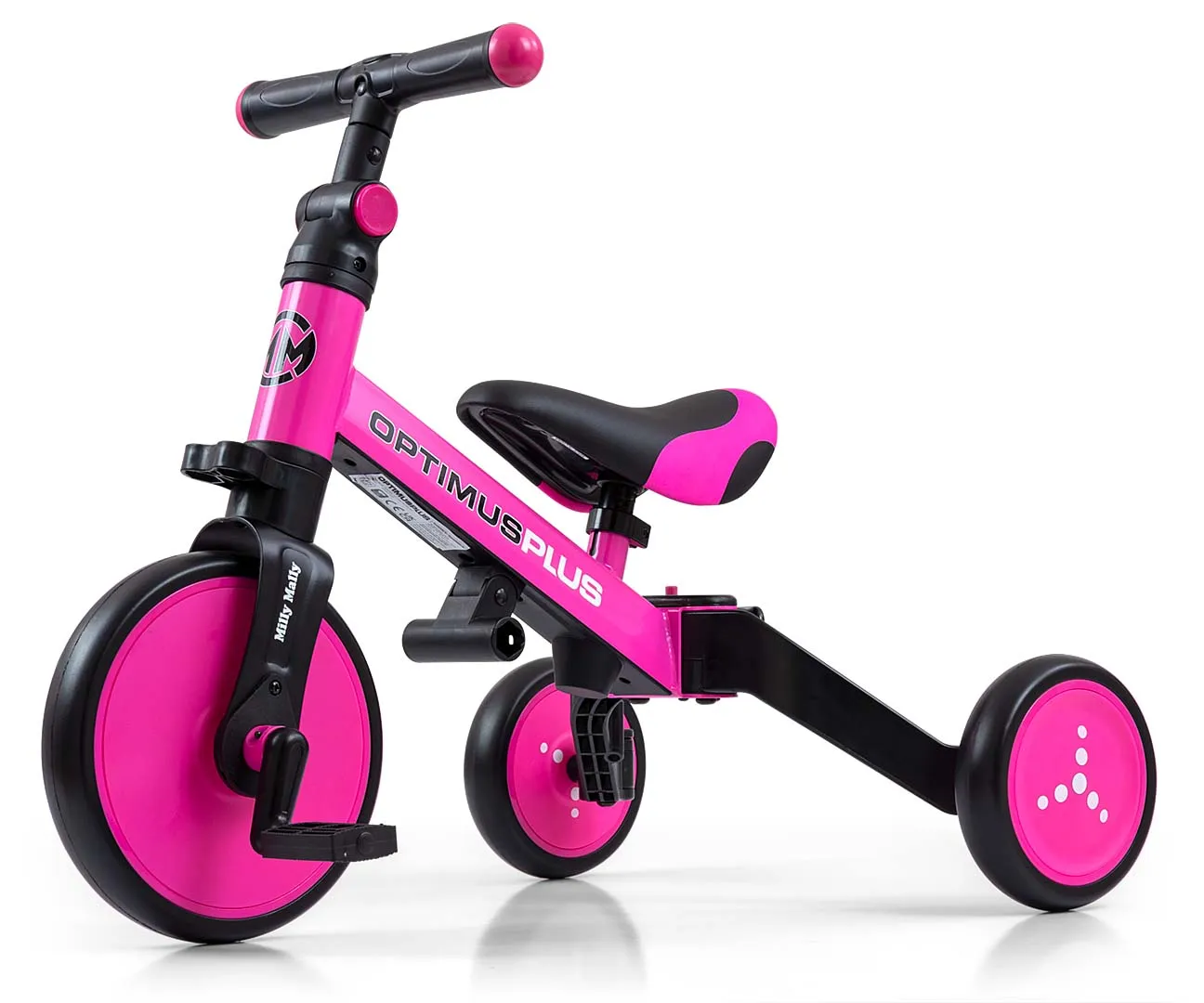 milly mally tricikl 4u1 optimus plus pink - slika 4
