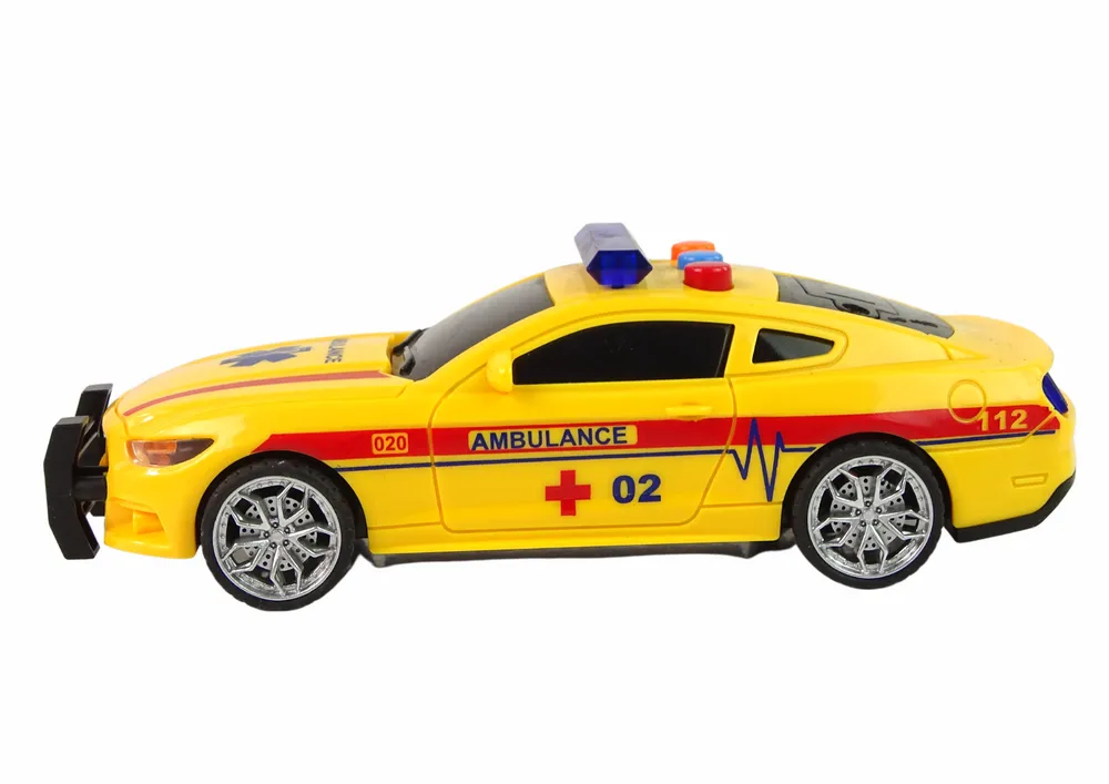 sportski automobil hitne pomoći na frikcijski pogon žuti - slika 3