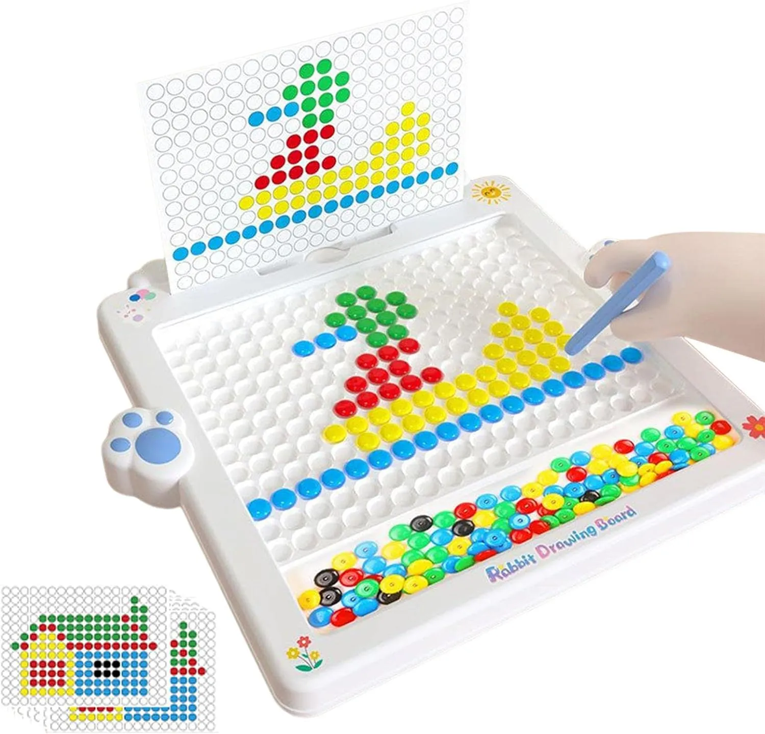 woopie magnetna ploča montessori magpad - bijeli zeko - slika 11