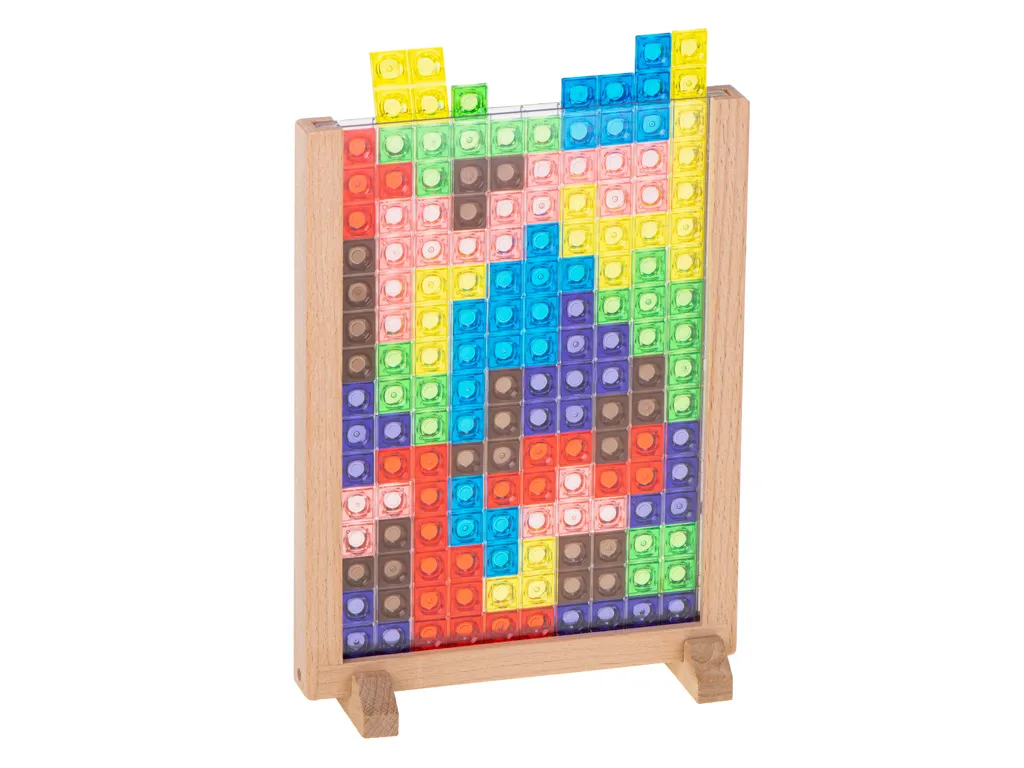 montessori vertikalni tetris u drvenom okviru - slika 7