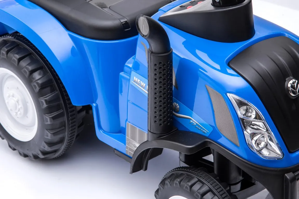 dječji traktor guralica s prikolicom new holland plavi - slika 10