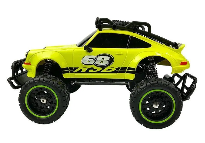 monster truck porsche na daljinsko upravljanje 1:18 žuti - slika 5
