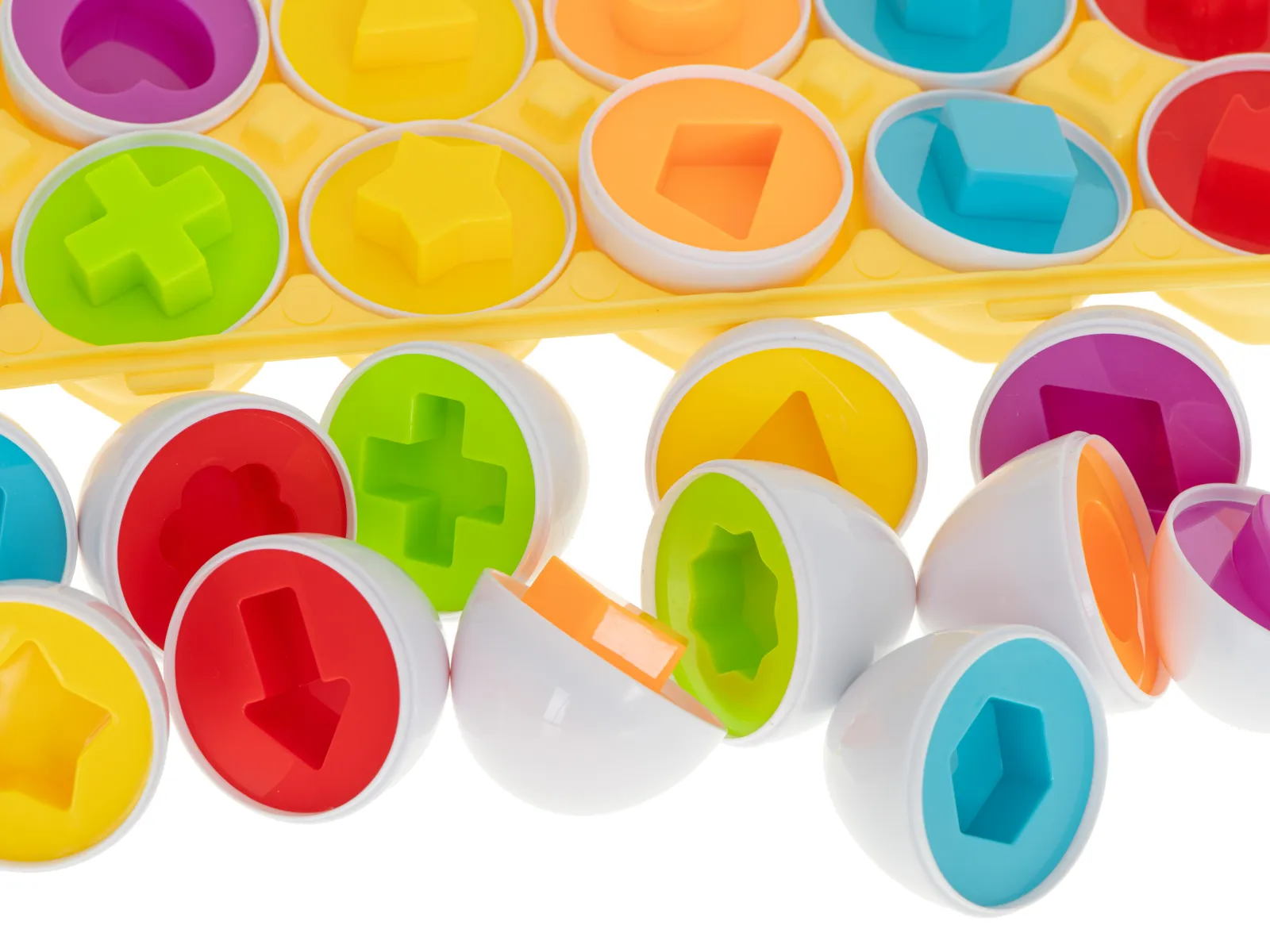 montessori edukativna slagalica u kutiji s jajima oblici 12 kom. - slika 5