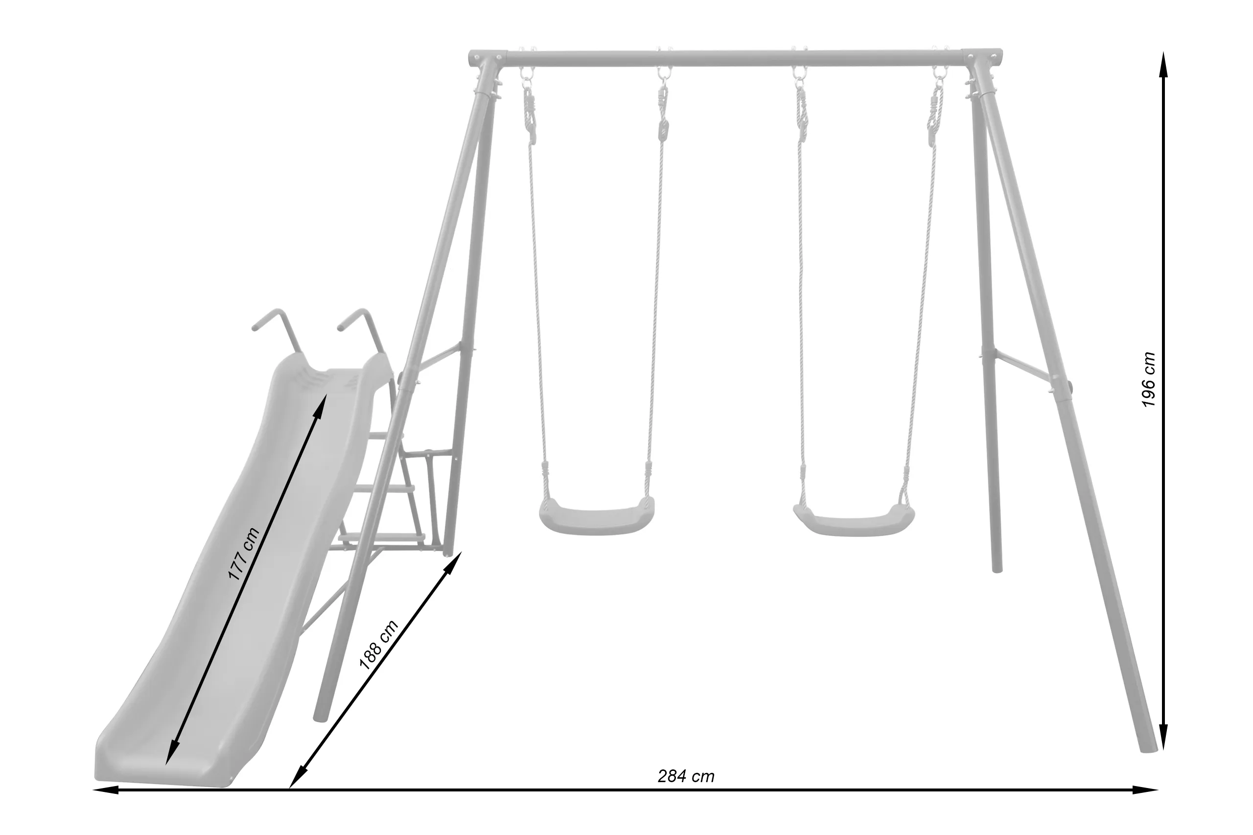 vrtno igralište 284 cm x 188 cm x 196 cm - slika 3