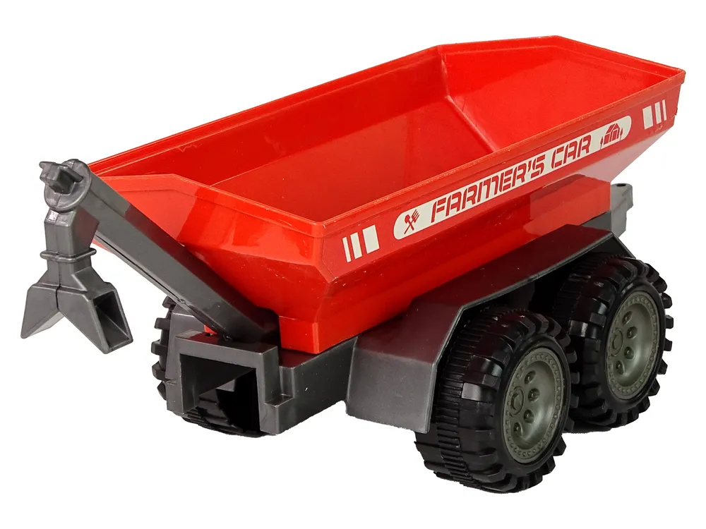 zeleni traktor sa crvenom prikolicom fractal - slika 5