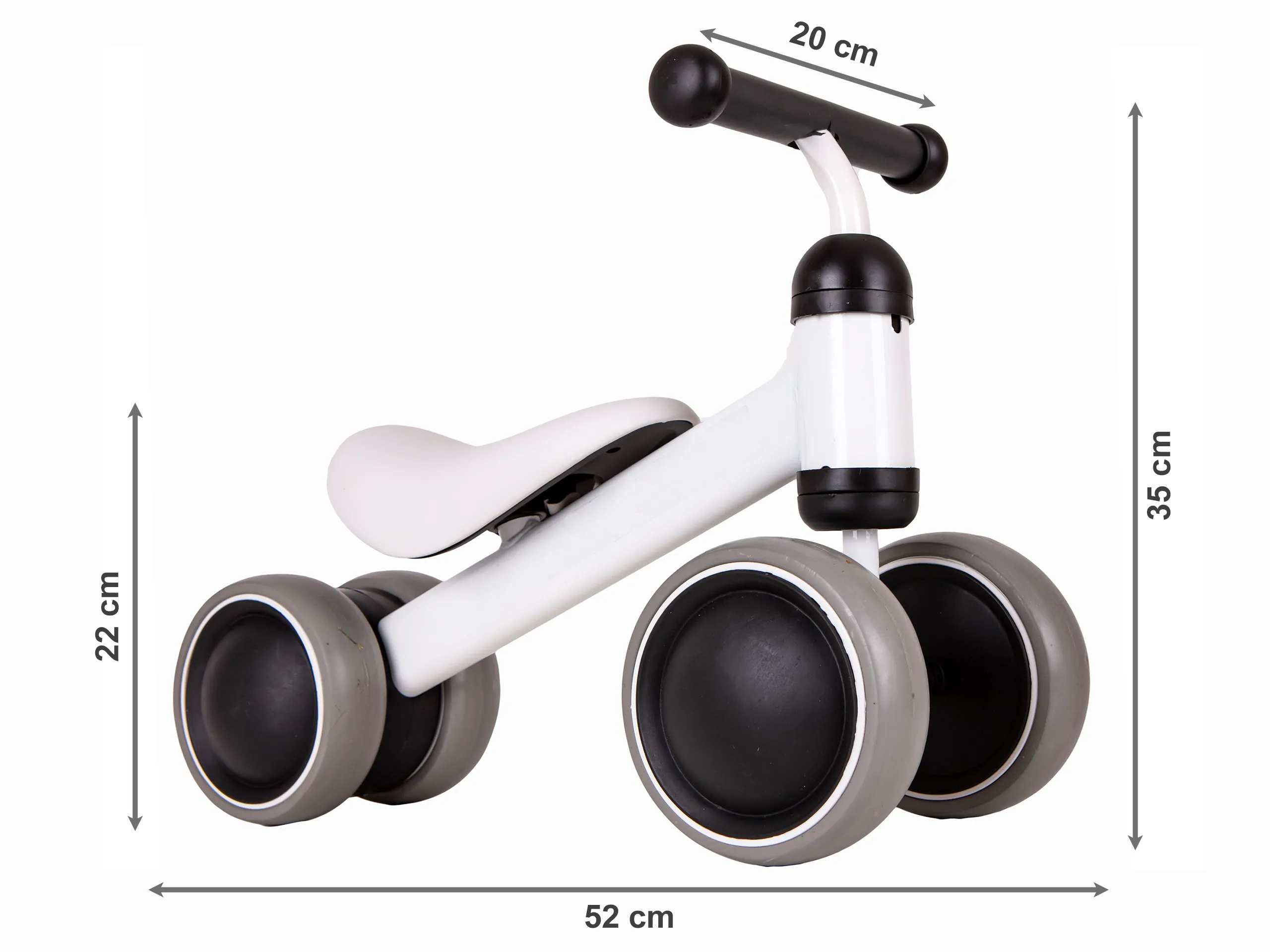 ecotoys dječji mini bicikl guralica bijeli - slika 6