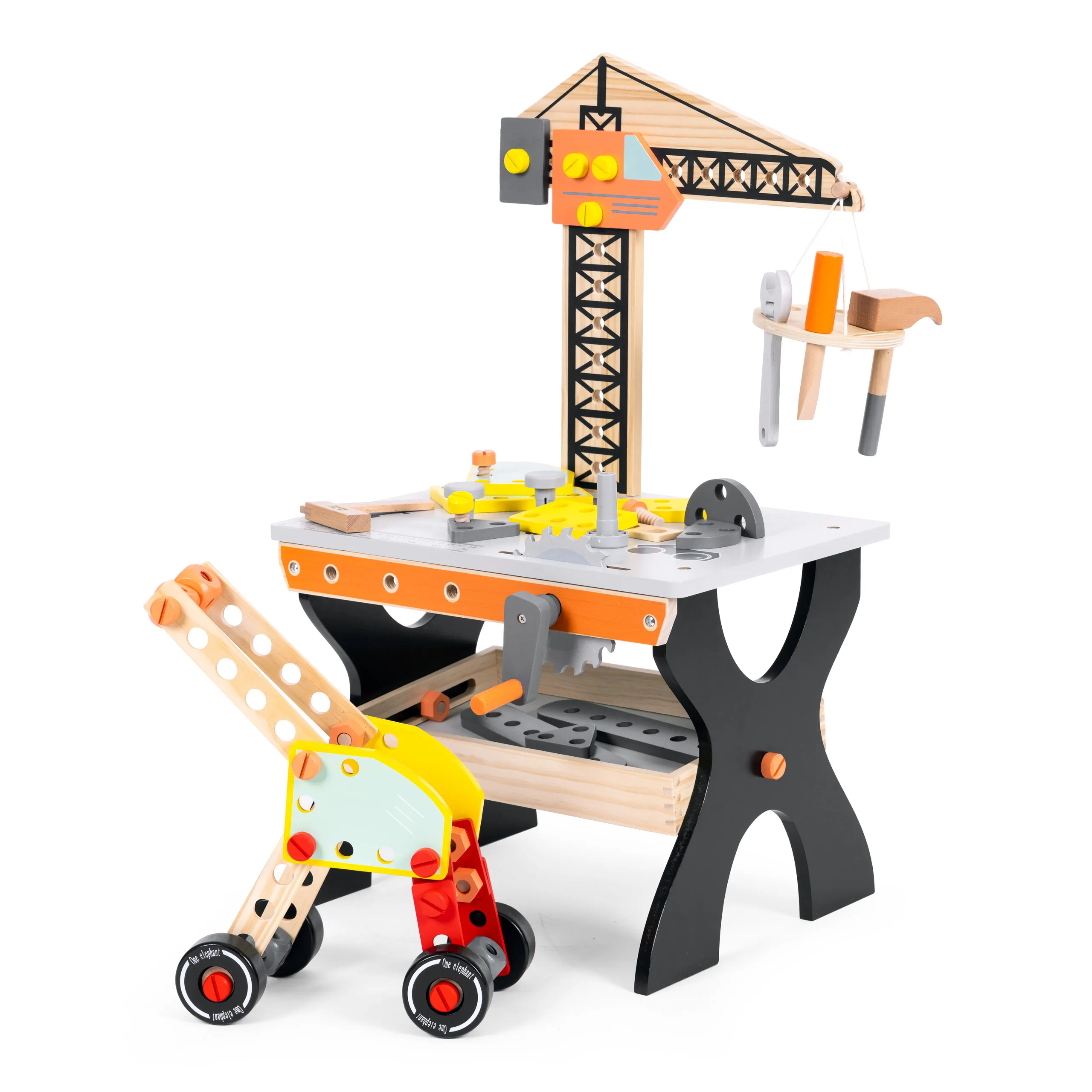 drvena radionica za dječji alat stol ecotoys - slika 5