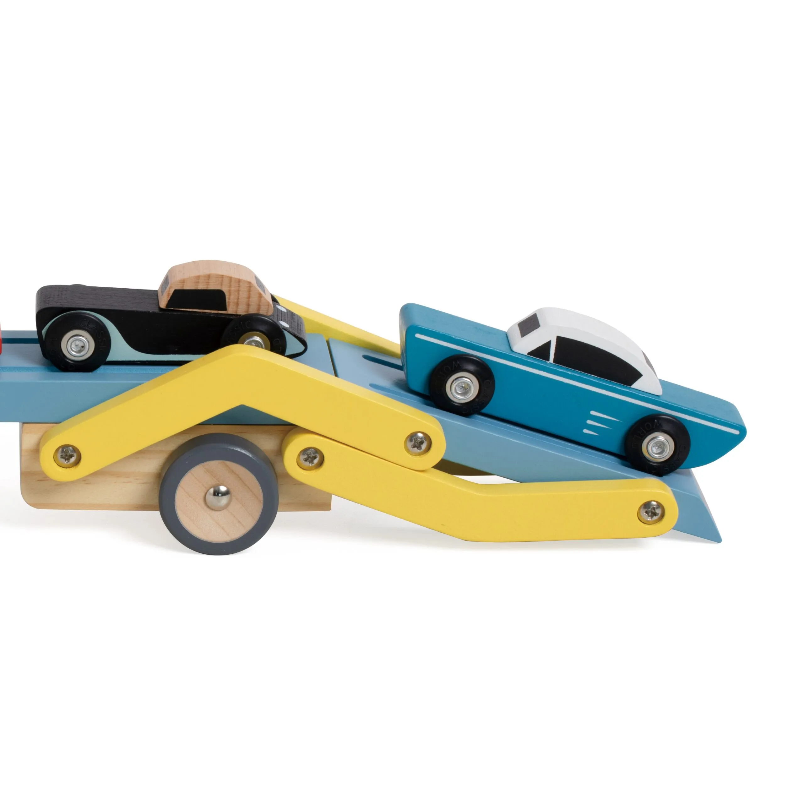 classic world drveni kamion za vuču s 3 automobila - pomoć na cesti - slika 6