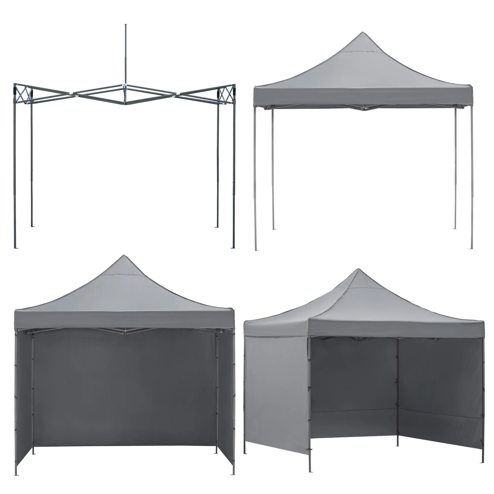 vrtni šator, dimenzija 3 × 3 m, sive boje - slika 4