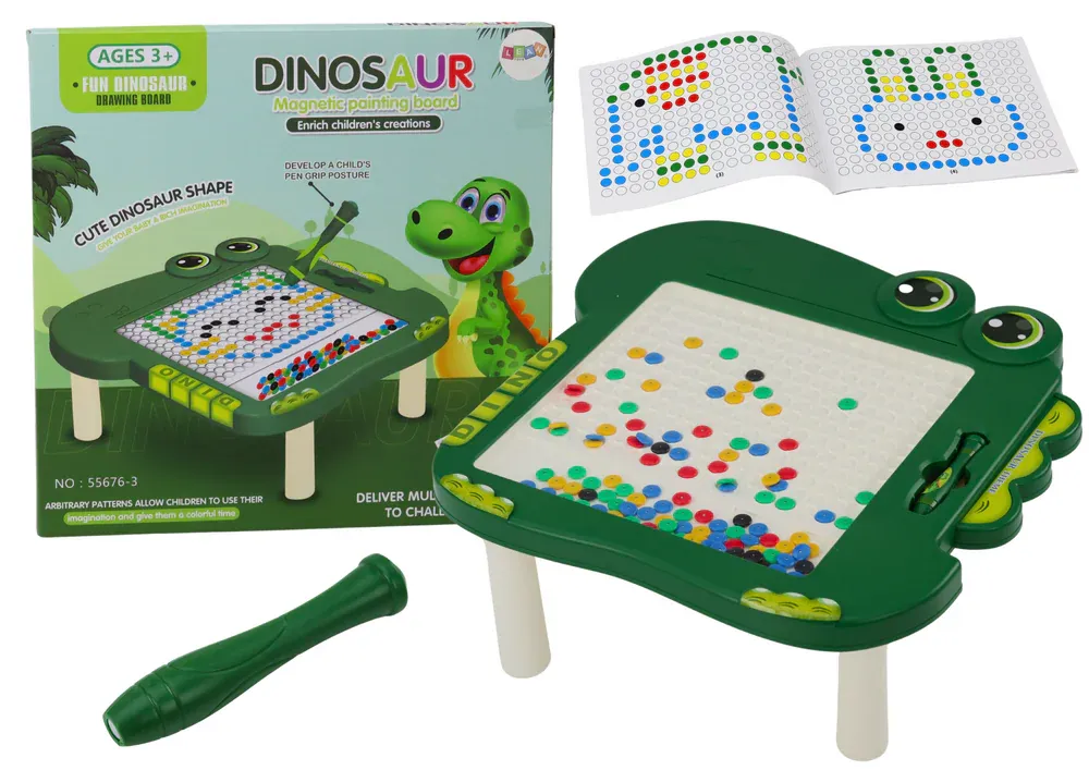 Edukativna magnetna ploča tamnozelena s dinosaurom - Pribislavec