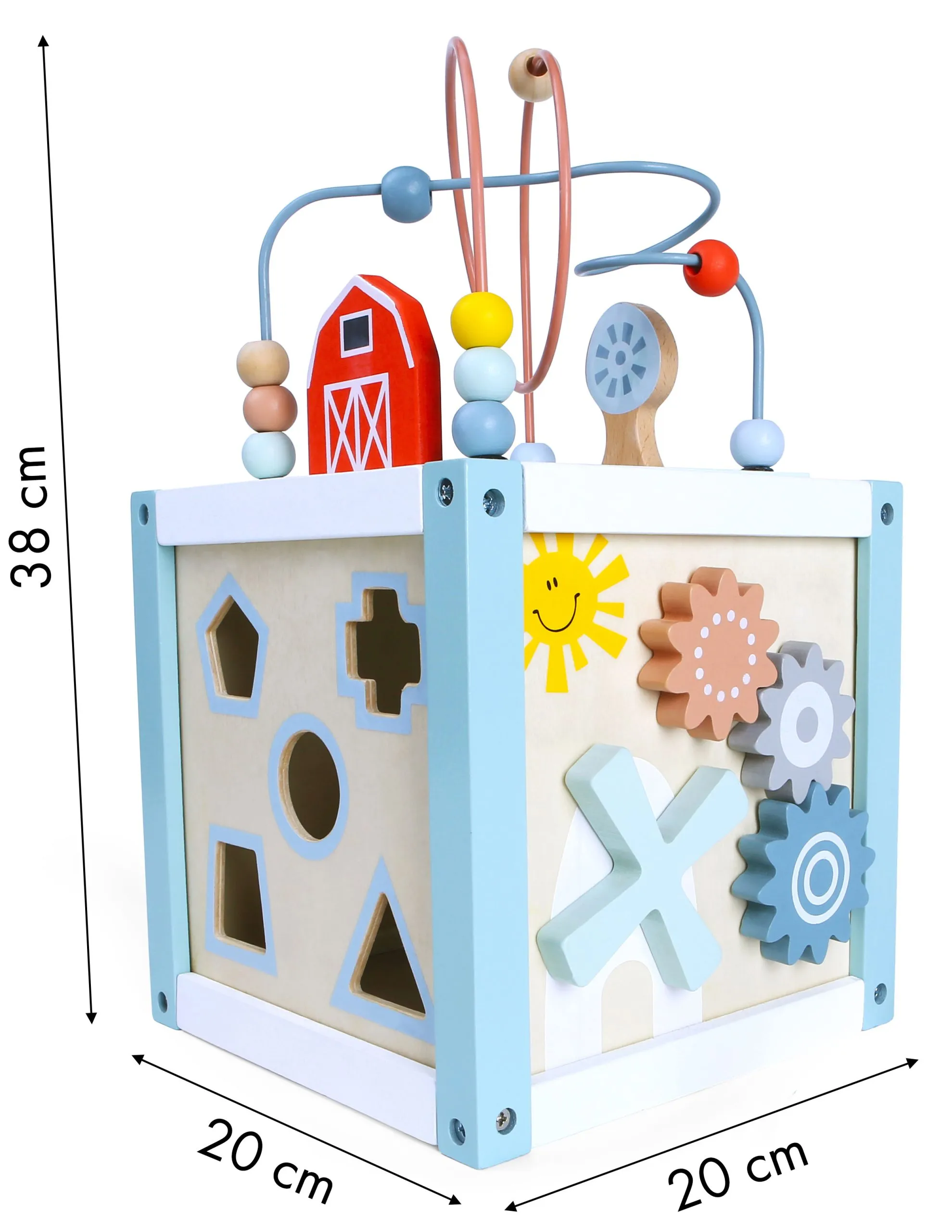 ecotoys drvena edukacijska kutija plava - slika 6