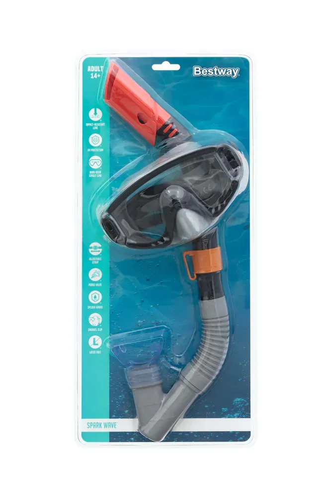 bestway crni ronilački set s disalicom - slika 9