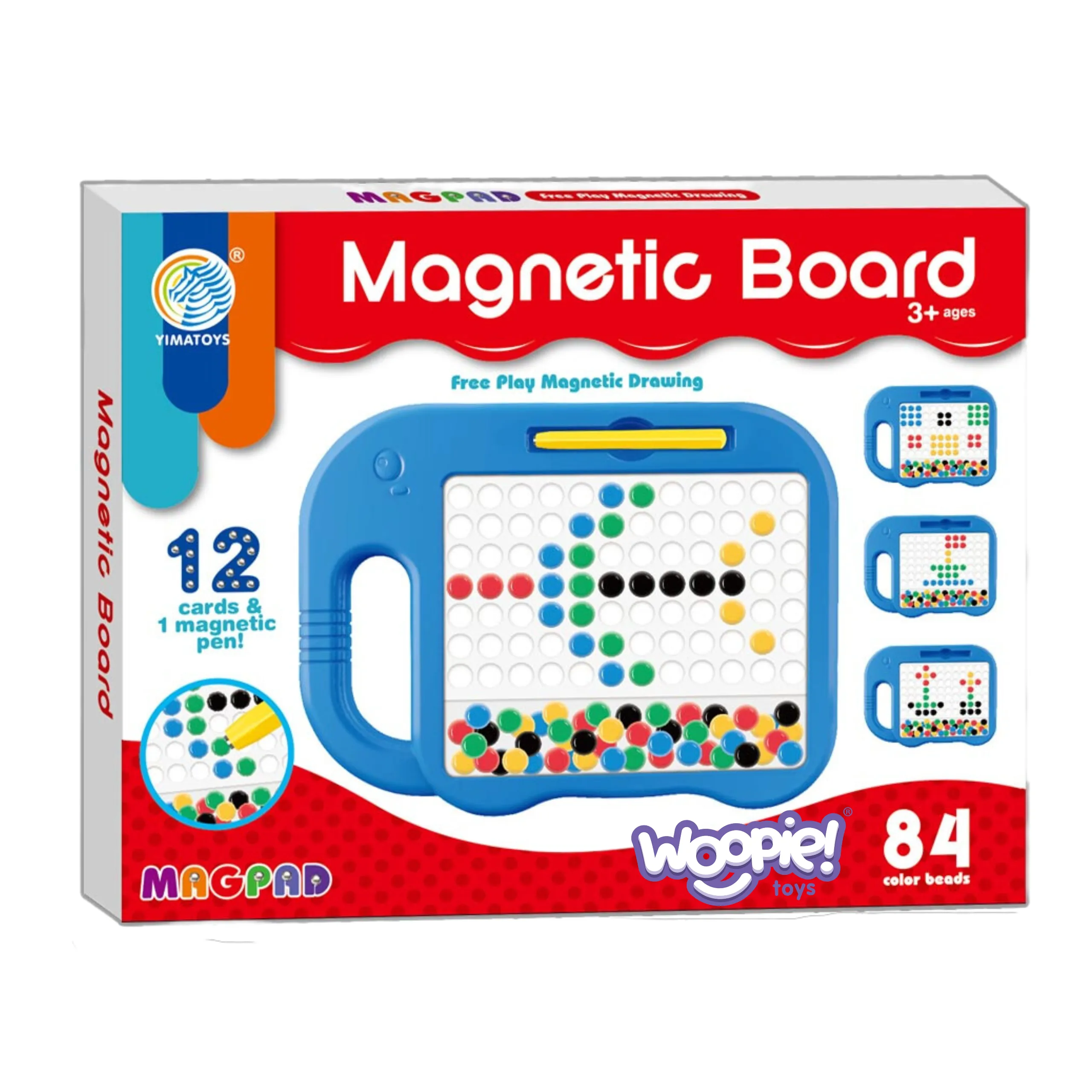 woopie magnetna ploča montessori magpad 84 gumba, plava - slika 4