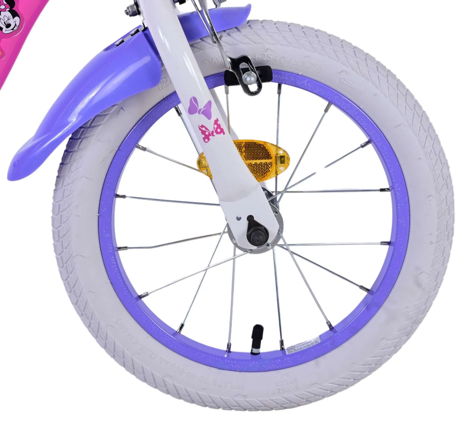 volare dječji bicikl minnie kids 14" s dvije ručne kočnice - slika 5