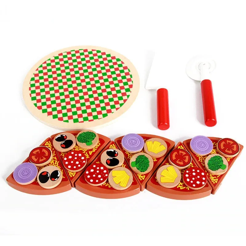 montessori drveni set pizza s dodacima - slika 4