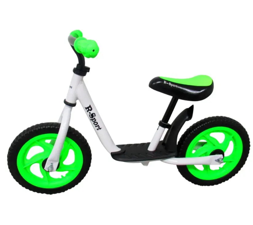 bicikl bez pedala r5 bijelo - zeleni - slika 2