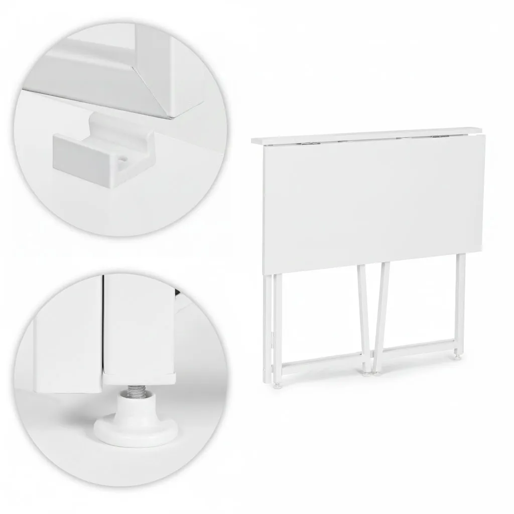 modernhome sklopivi stol 80 × 45 cm za laptop – bijeli - slika 9