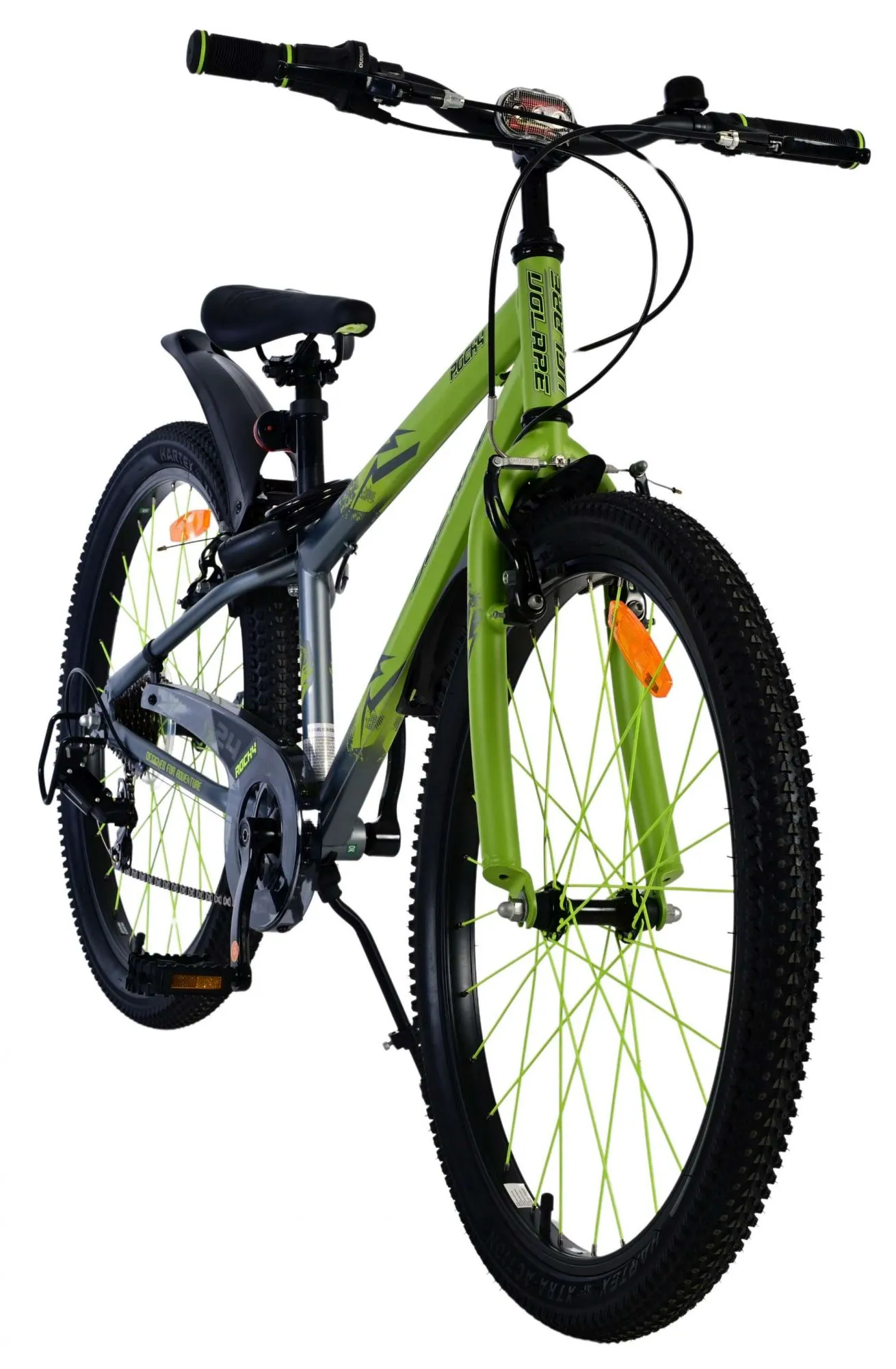dječji bicikl volare rocky - 24" - zeleni - 7 brzina - slika 7