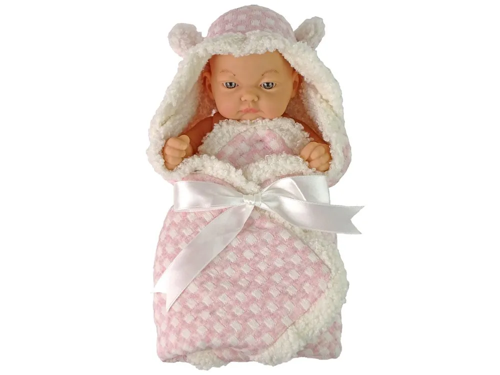 lutka u dekici 24cm roza - slika 3