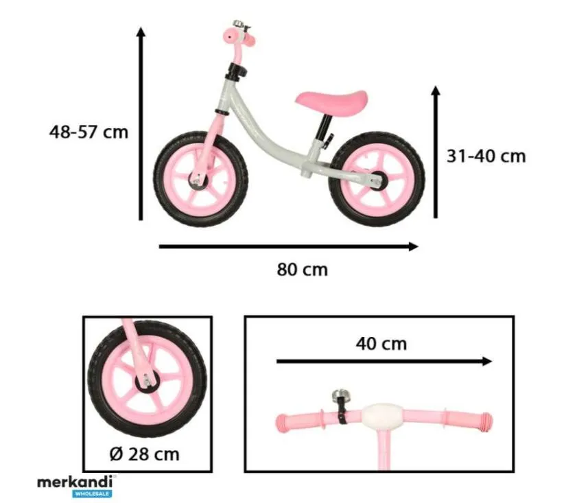 trike fix bicikl bez pedala rozi - slika 4