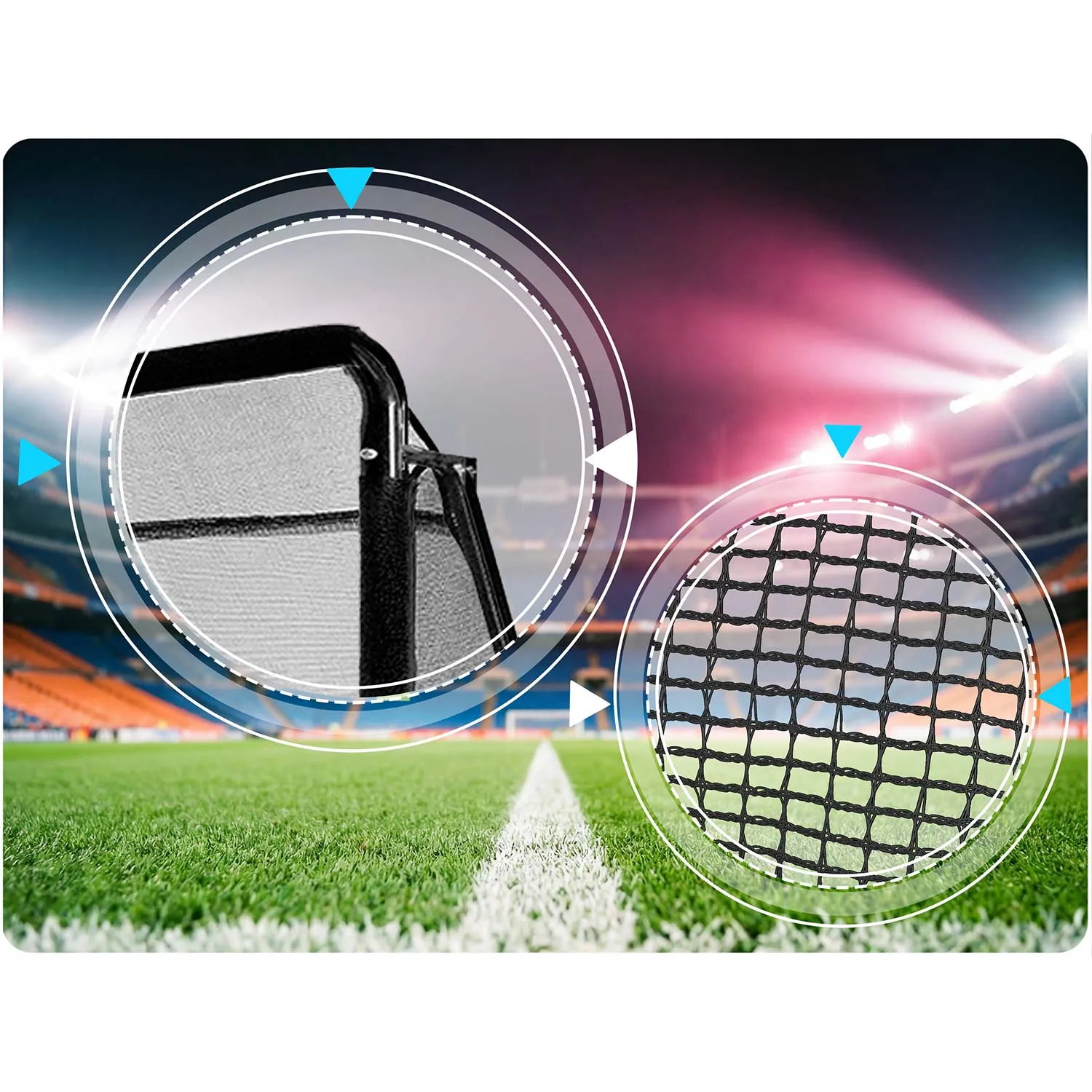 veliki nogometni gol 180 x 120 x 60 cm ns-487 - slika 4