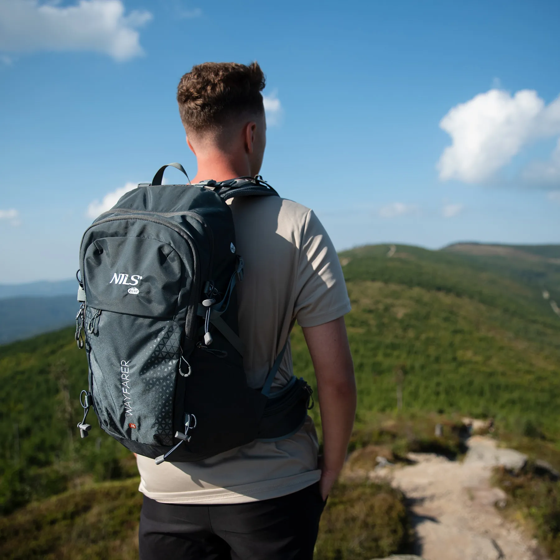 putni ruksak sivi wayfarer 35l nils camp - slika 4