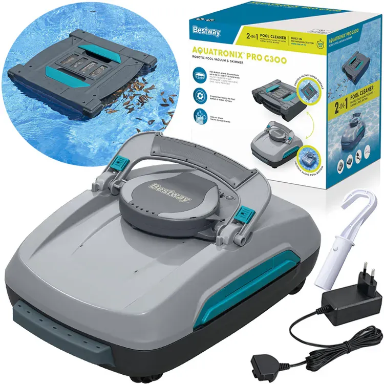 bestway aquatronix prog300 bežični usisavač za bazen + skimer 58942 - slika 2