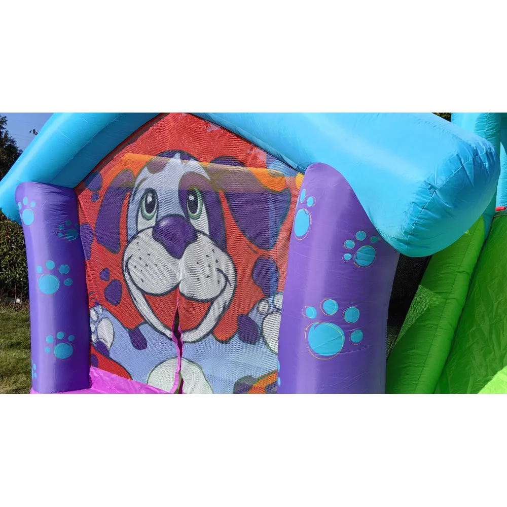happy hop puppy land dog dvorac na napuhavanje s toboganom - slika 9