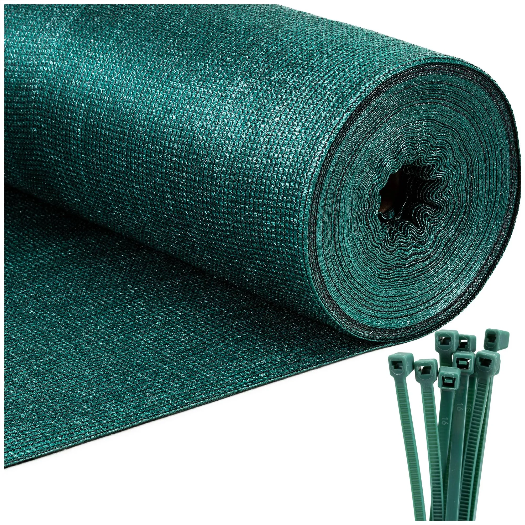 mreža za sjenu zelena 140 gsm 1,2 x 25 m 100 traka - slika 9