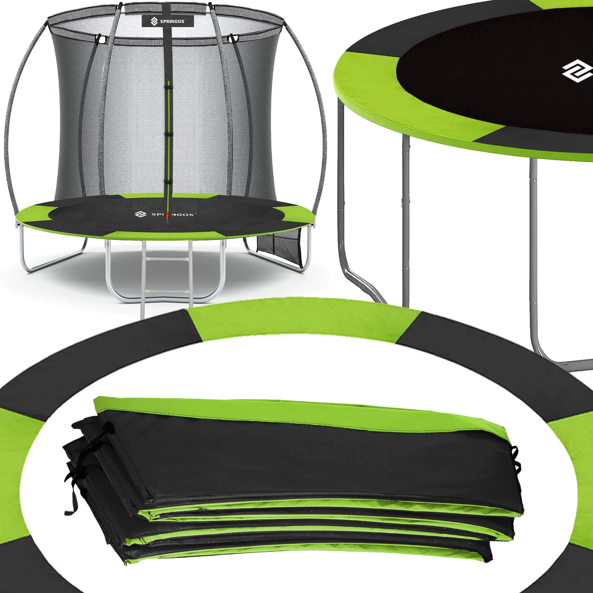 navlaka za trampolin 305cm zeleno-crna - slika 4