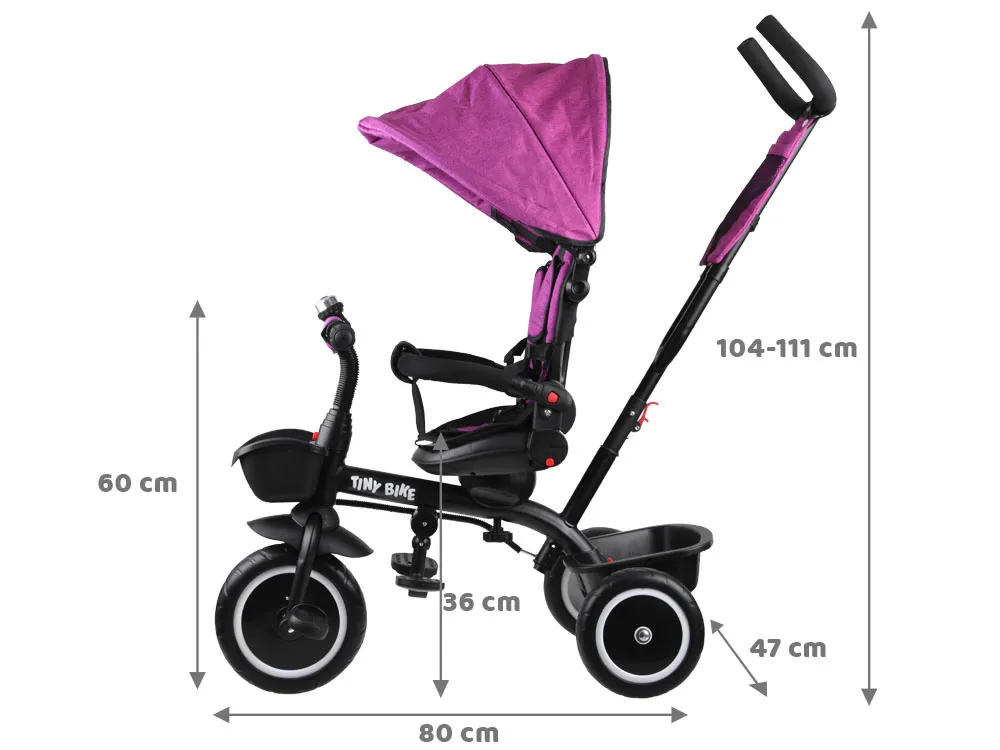 dječji tricikl 3u1 tiny bike rozi - slika 6