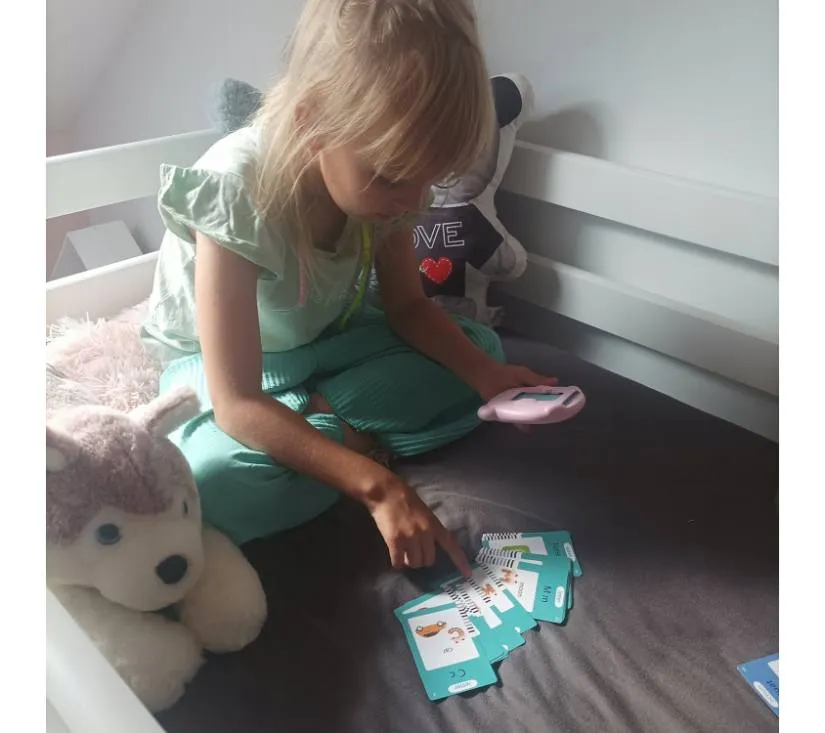 kruzzel čitač kartica za učenje engleskog, ružičasti - slika 4