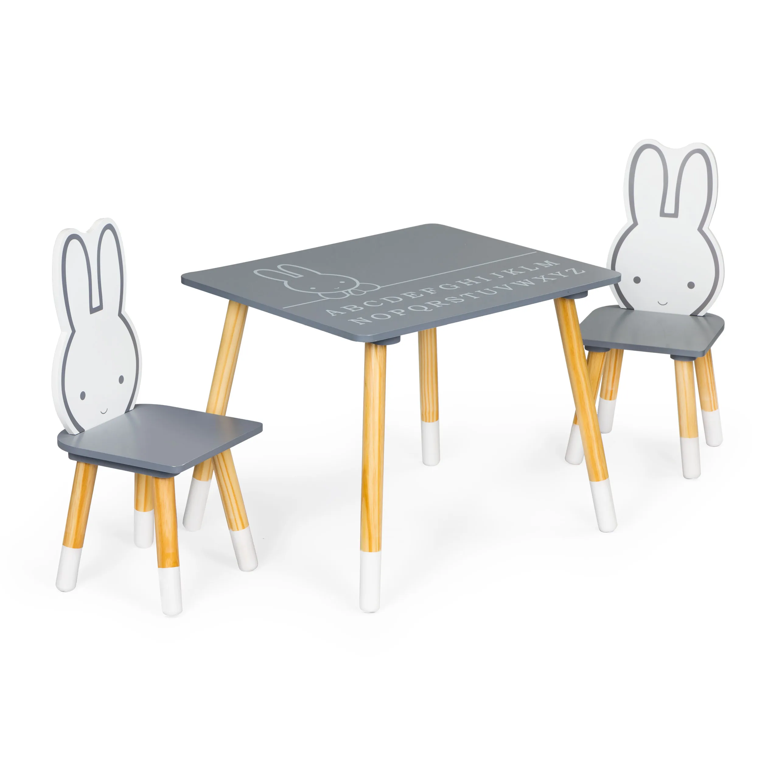 ecotoys wh141 set dječji stol sa stolicama zeko - slika 3