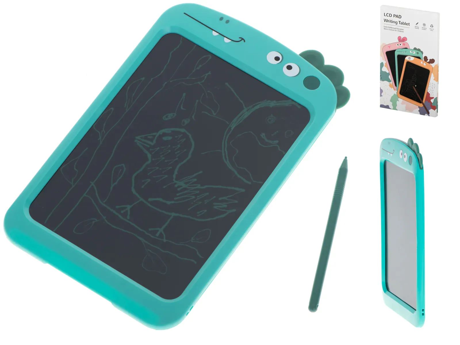 tablet za crtanje dinosaur 8.5" tirkizni - slika 2